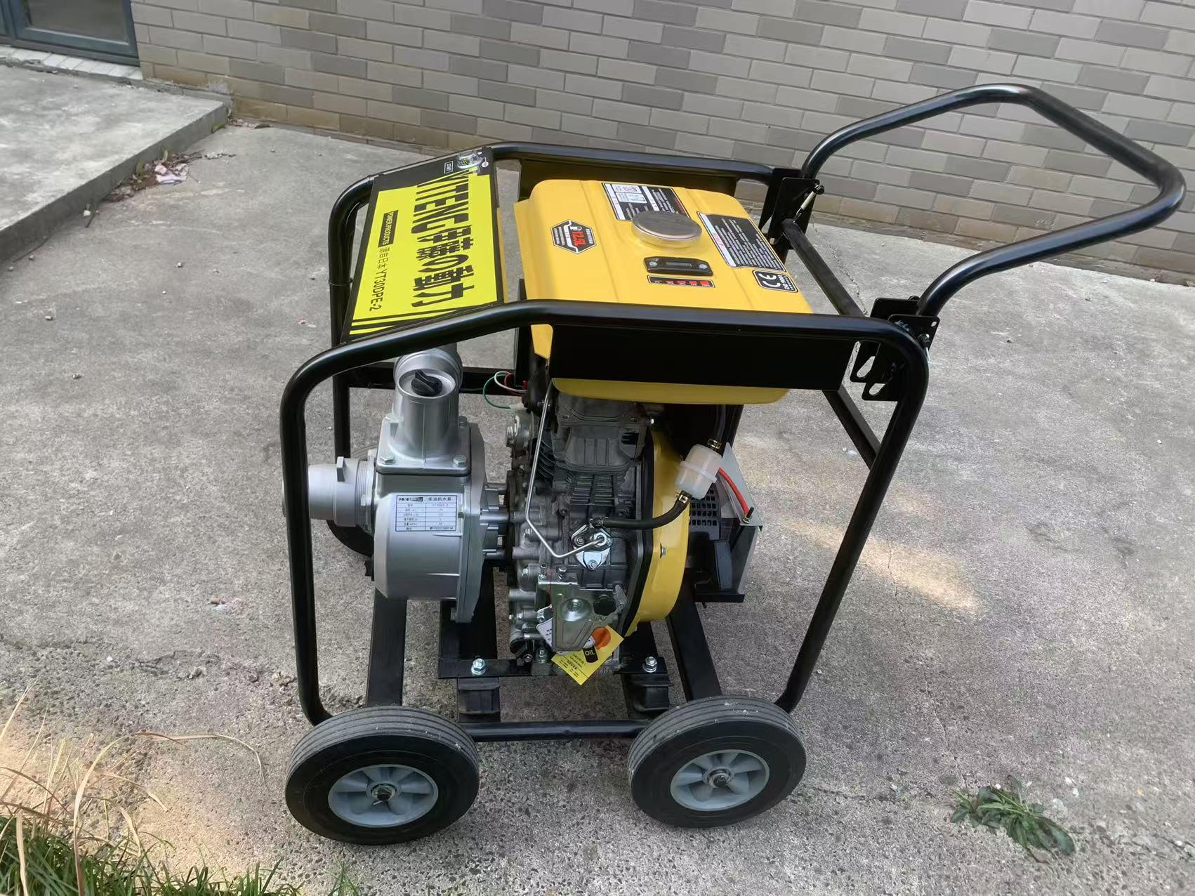 防汛排涝3寸柴油机水泵YT30DPE-2户外施工